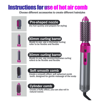 5-in-1 Hot Air Brush Styler